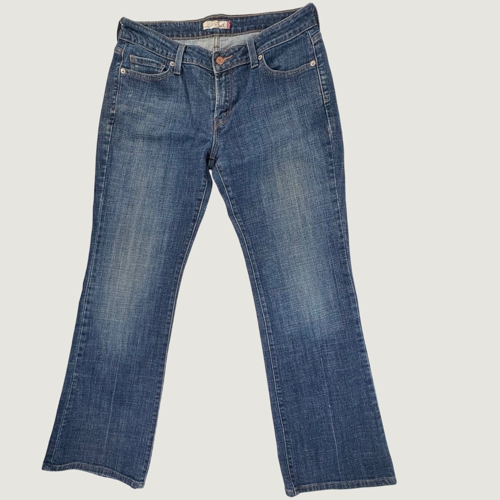 Levis 545 Vtg 08 Low Boot Cut Jeans Wns 10 Medium Blue Medium Wash Stretch Denim